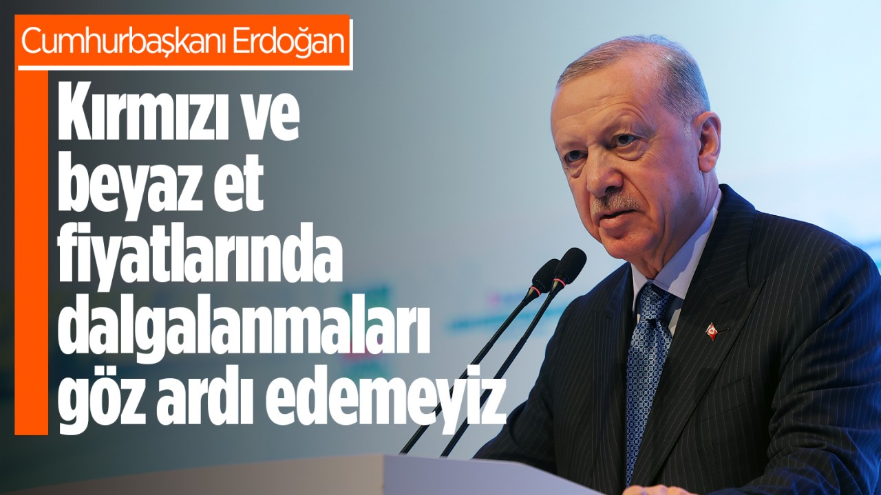Cumhurbaşkanı Erdoğan: Kırmızı ve beyaz et fiyatlarında dalgalanmaları göz ardı edemeyiz