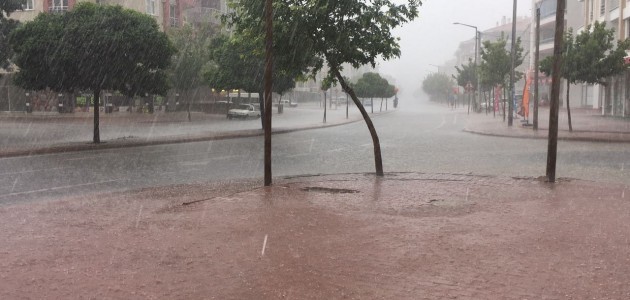 Konya’da dolu ve yağmur etkili oldu!