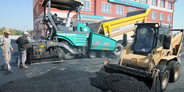Karatay’daki okulların bahçeleri asfaltlanıyor