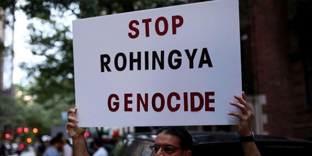 Myanmar’ın BM misyonu önünde protesto