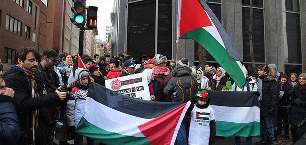 Kanada’da Müslümanlar ABD’nin Kudüs kararına tepki gösterdi