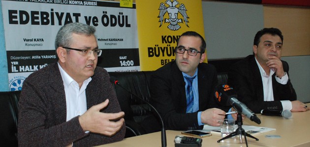 Türkiye Yazarlar Birliği Konya Şubesi’nde “Edebiyat ve Ödül“ konuşuldu