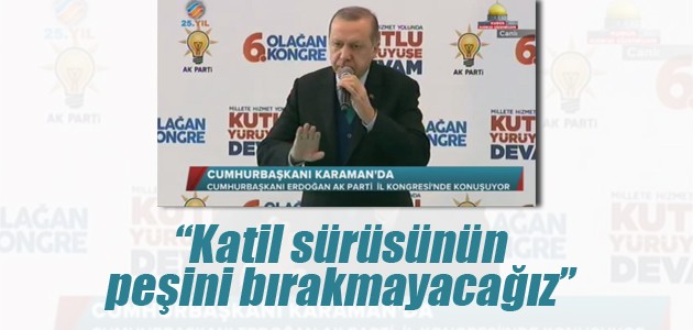 Erdoğan: Bu katil sürüsünün peşini bırakmayacağız