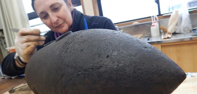 Ertuğrul Fırkateyninden dünyadaki en eski mermiler çıkarıldı