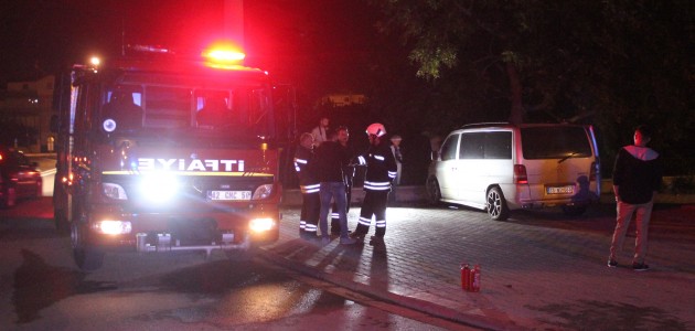 Konya’da minibüs yangını