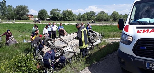 Konya’da iki otomobil çarpıştı: 9 yaralı