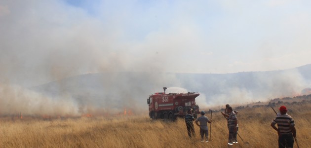 Konya’da erozyon sahasında yangın