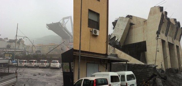 İtalya’da otoyol köprüsü çöktü