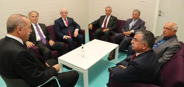 Erdoğan eski TBMM Başkanlarını kabul etti