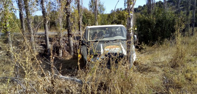 Beyşehir’de minibüs ağaçlara çarptı: 3 yaralı