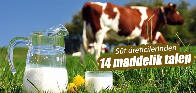 Süt üreticilerinden 14 maddelik talep