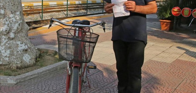 Manisa’da kaldırımı kullanan bisikletliye trafik cezası