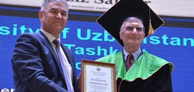 Nobel ödüllü bilim adamı Aziz Sancar’a Özbekistan’da fahri doktora