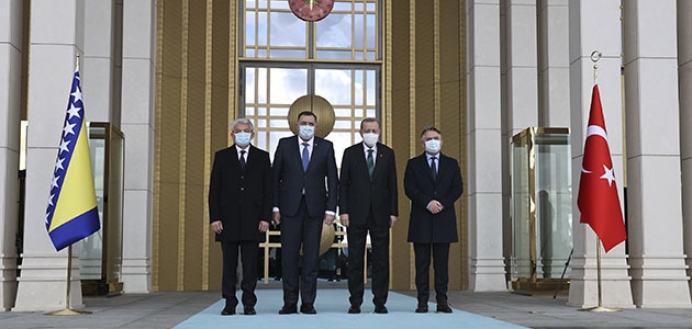 Cumhurbaşkanı Erdoğan, Bosna Hersek Devlet Başkanlığı Konseyi Başkanı Dodik'i resmi törenle karşıladı