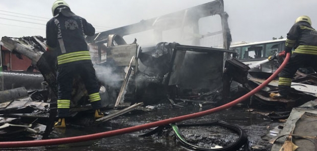 Konya’da Hurdacılar Sanayi Sitesi'nde yangın  