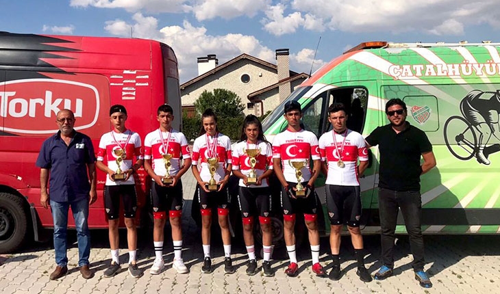 Çatalhüyük Çumra Belediyespor Türkiye Yol Bisikleti Şampiyonası’na damgasını vurdu