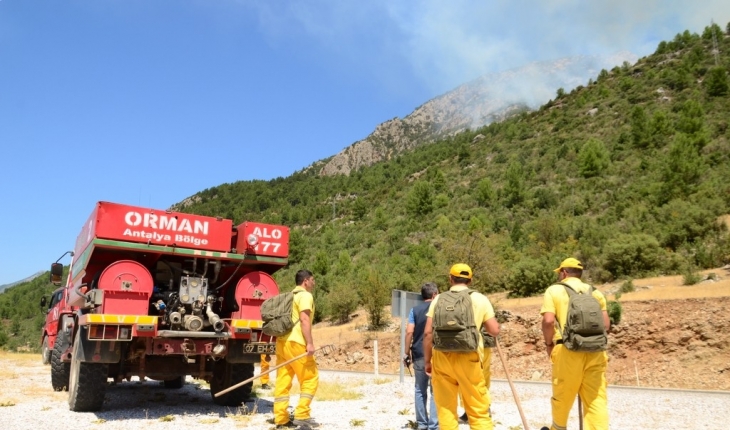25 hektarlık ormanın yandığı bölgede soğutma çalışmaları devam ediyor