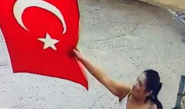 Türk Bayrağı’nı çöpe atan kadın tutuklandı