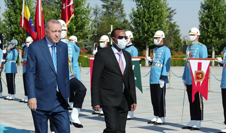Cumhurbaşkanı Erdoğan Etiyopya Başbakanı Ahmed’i karşıladı