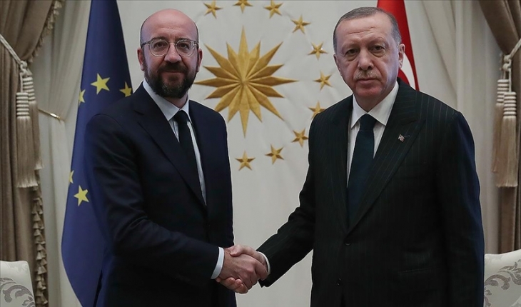 Cumhurbaşkanı Erdoğan, Michel ile görüştü