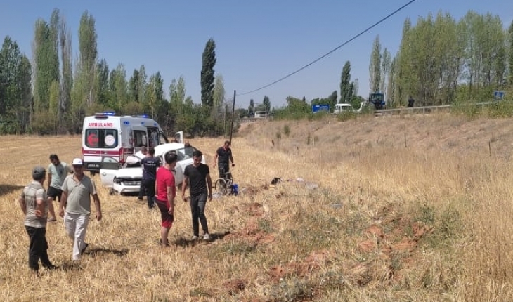 Konya'da helikopter ambulans cam kemik hastası kazazede için havalandı