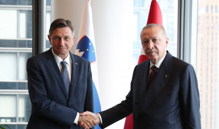 Cumhurbaşkanı Erdoğan, New York’ta Slovenya Cumhurbaşkanı Pahor ile bir araya geldi