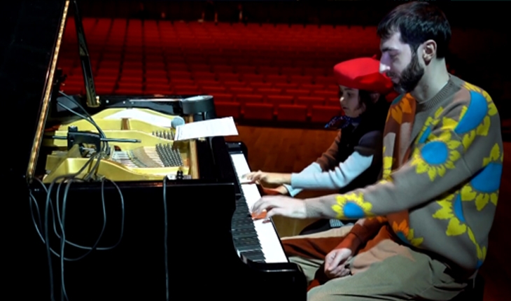 Otizmli Nisanur, Konya'ya gelen Evgeny Grinko ile piyano çaldı
