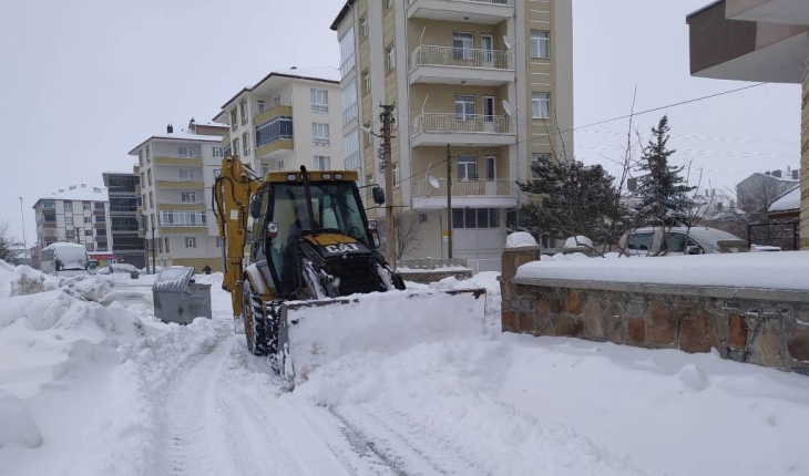 Seydişehir'de kar temizleme çalışmaları