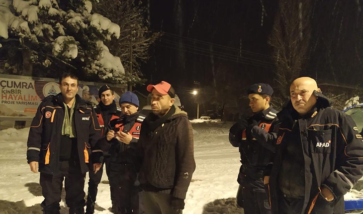 Kar ve tipi nedeniyle 6 gün mahsur kalan işçiyi AFAD ekipleri kurtardı