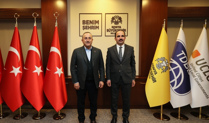 Bakan Çavuşoğlu, Başkan Altay ile bir araya geldi