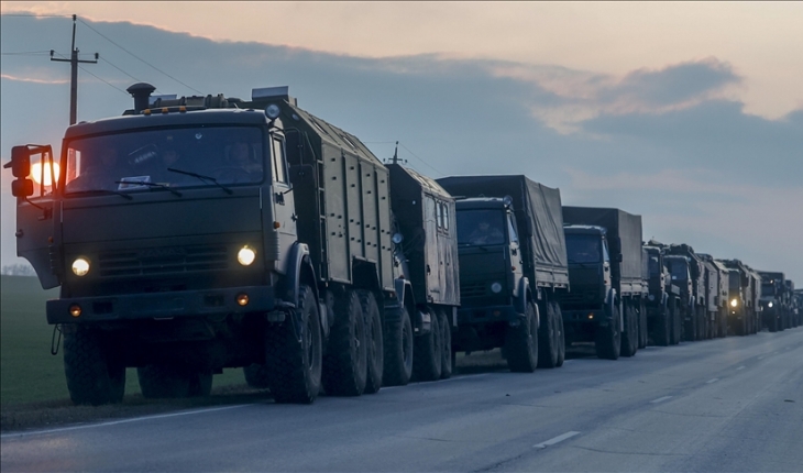  Donbas bölgesi istikametinde Rus askeri konvoyu görüldü