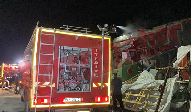 Konya’daki fabrikada patlama sonrası yangın!