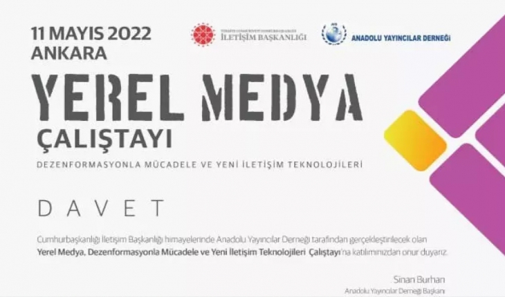 Yerel Medya Çalıştayı Ankara'da gerçekleştirilecek
