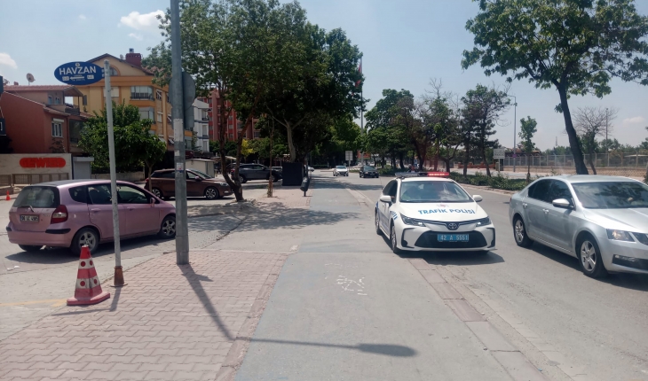 Konya’da bisiklet yollarında hatalı park denetimi