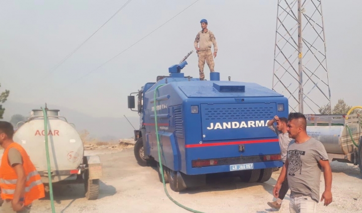 Jandarma ekipleri Datça’daki orman yangını için seferber oldu