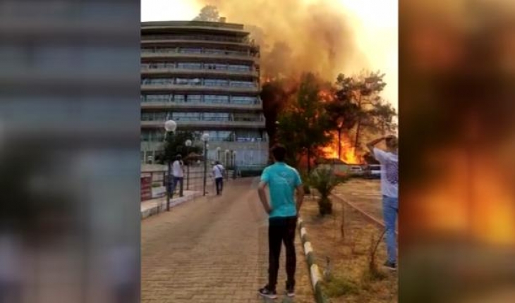 Marmaris'te orman yangını: Alevler otele sıçradı
