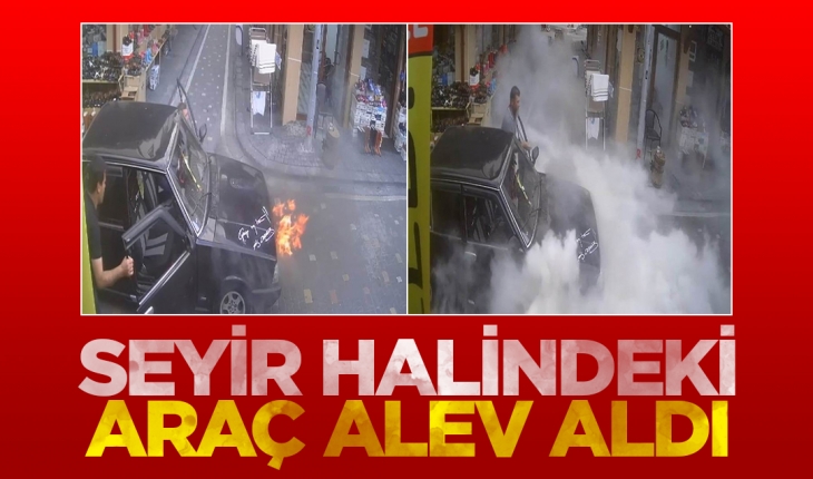 Konya'da seyir halindeki LPG'li araç alev aldı