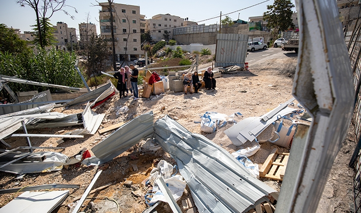 İsrail güçleri Doğu Kudüs’te Filistinlilere ait bir yapıyı yıktı