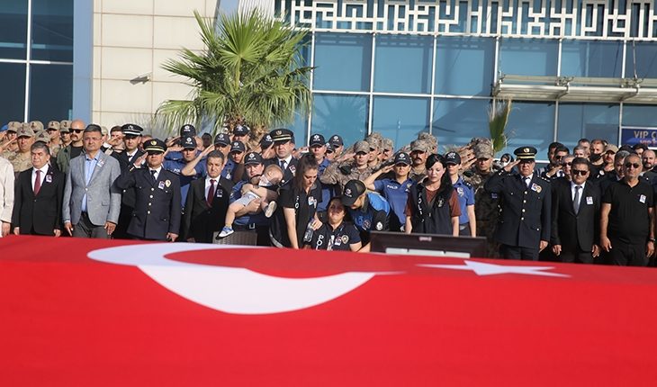 Mardin’deki trafik kazasında şehit olan polis Yahya Ergin için tören yapıldı
