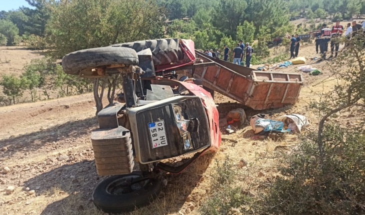 Adıyaman’da traktör devrildi, 1 kişi öldü, 8 kişi yaralandı