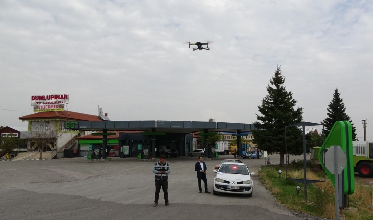 Seydişehir’de dronlu trafik denetimi