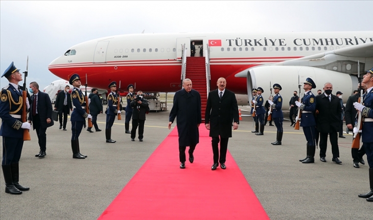 Cumhurbaşkanı Erdoğan ve Aliyev, Zengilan Havalimanı’nın açılışını yaptı