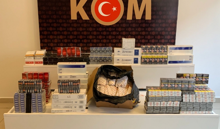 Konya’da gümrük kaçağı kilolarca tütün ele geçirildi