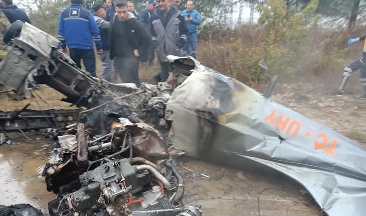 Bursa’da tek motorlu uçak düştü: 2 ölü