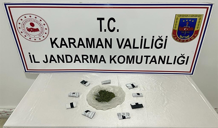 Karaman’da uyuşturucu operasyonunda 2 şüpheli yakalandı