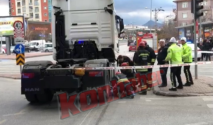 Konya’da feci kaza: Cansız bedeni tırın altından çıkarıldı