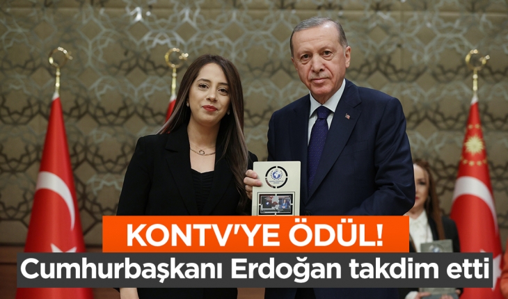 KONTV’ye ödül! Cumhurbaşkanı Erdoğan takdim etti