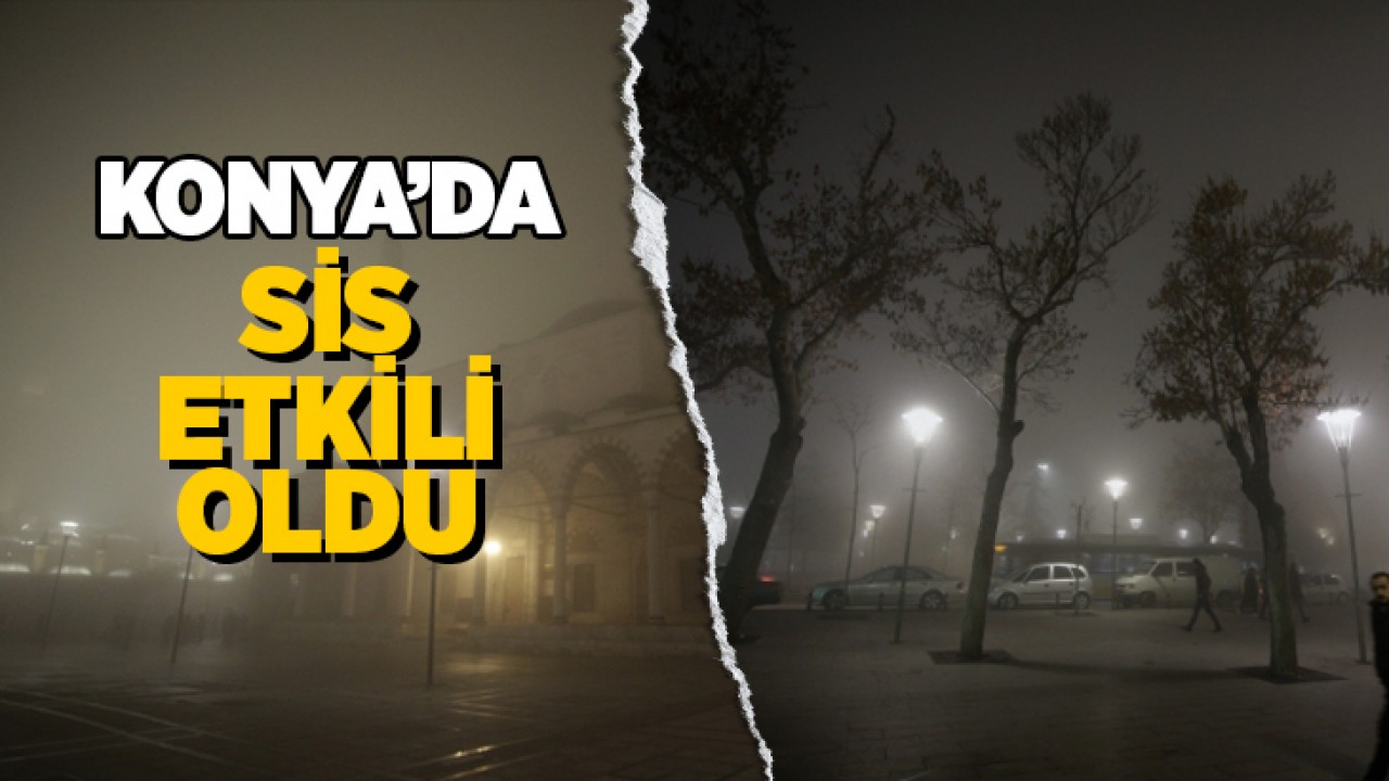 Konya'da sis etkili oldu: Görüş mesafesi 15 metreye kadar düştü