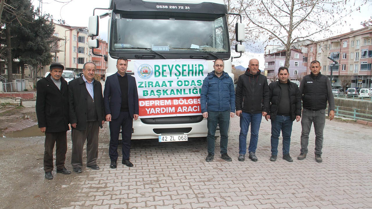 Beyşehir'den Adıyamanlı depremzede besicilere yem desteği