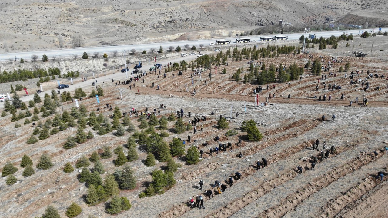 Konya’da depremde hayatını kaybedenler anısına fidan dikildi